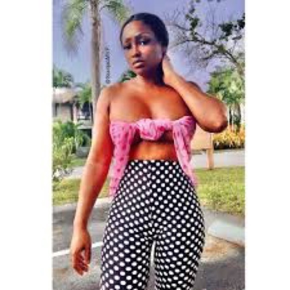 Pink/Red Polkadot Polyester Scarf Women Fashion🎀 - Picture 3 of 5